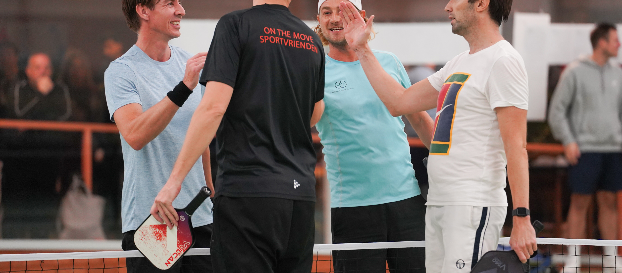 Pickleball herendubbel handschudden